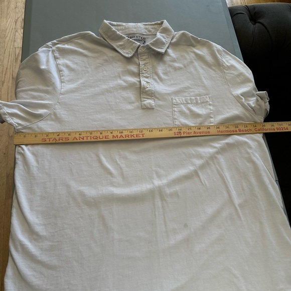 Faherty Organic Cotton Sunwashed Polo XXL Off White - Picture 7 of 11